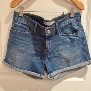 Levi's Blue Denim Rolled-Hem Women's Shorts